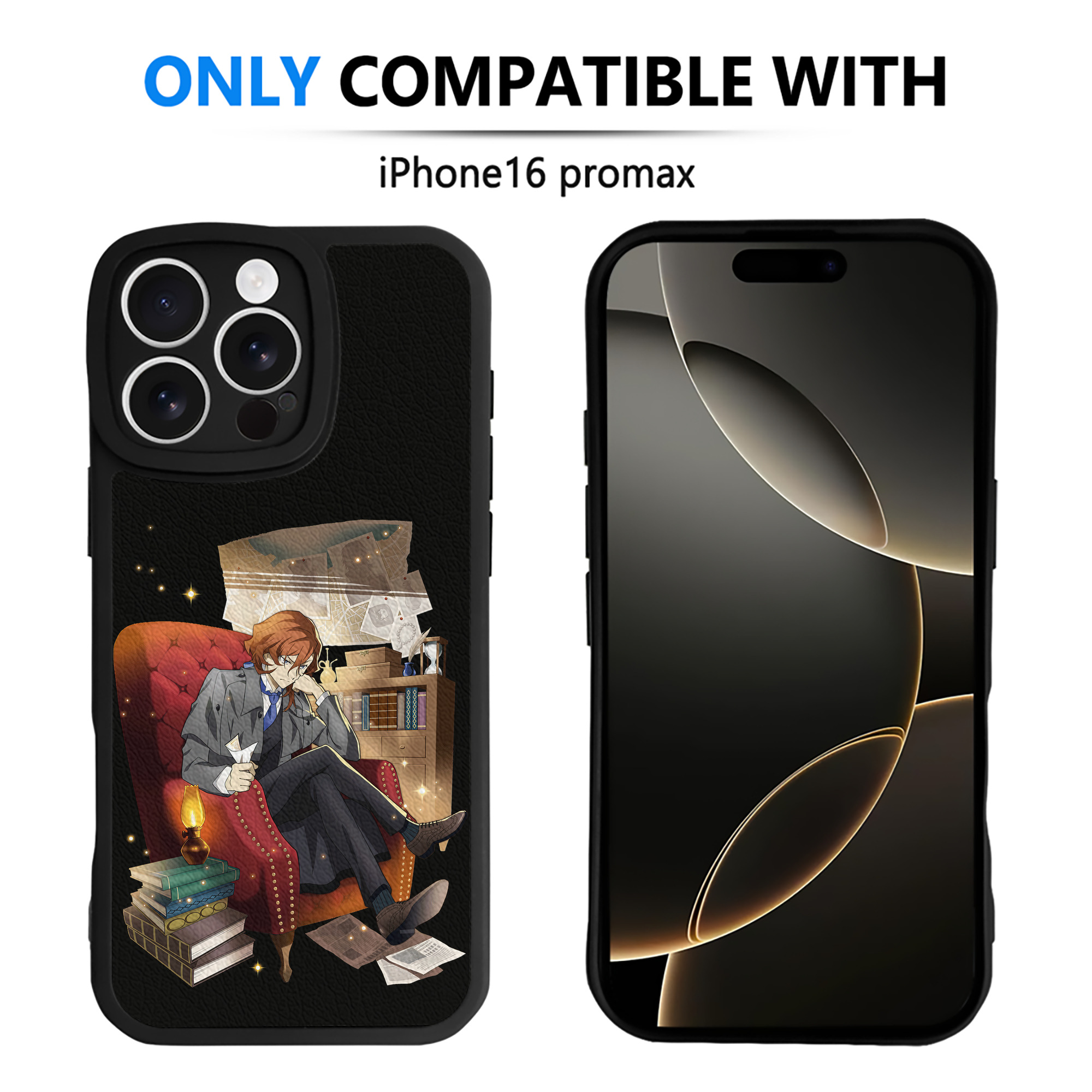 （画像用） 文豪ストレイドッグス Bungo Stray Dogs 【iPhone 16シリーズ対応】シリコンスマホケース（レザー調） 材質：シリコン